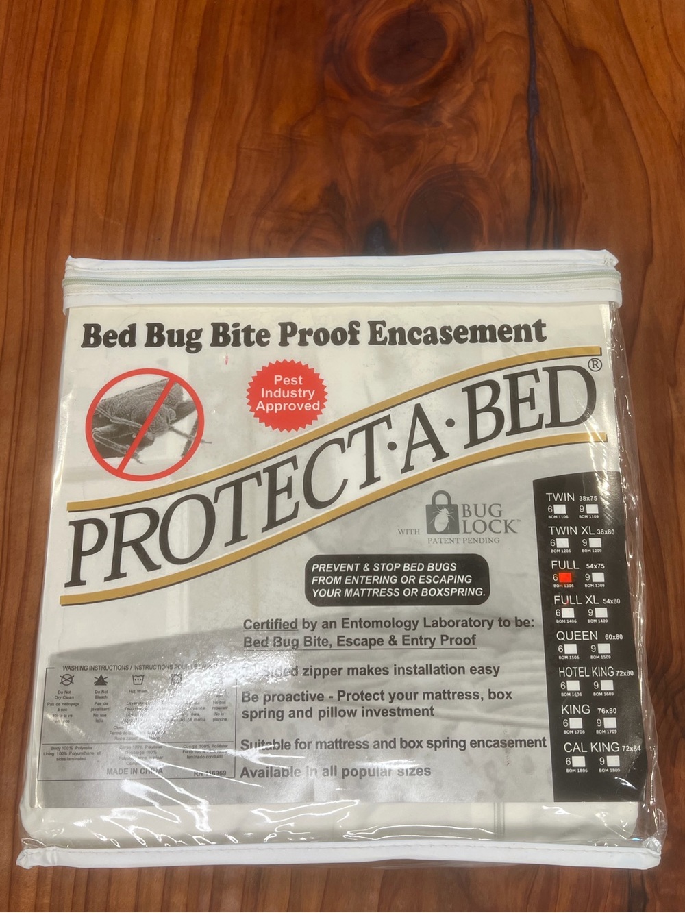 Protect-A-Bed Bed Bug Mattress Encasement Full 54 x 75 x 6